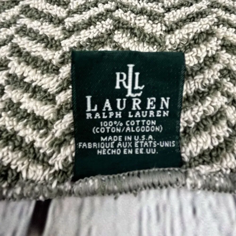Lauren Ralph Lauren Set of 4 Towels Sanders Basketweave Herringbone Cotton